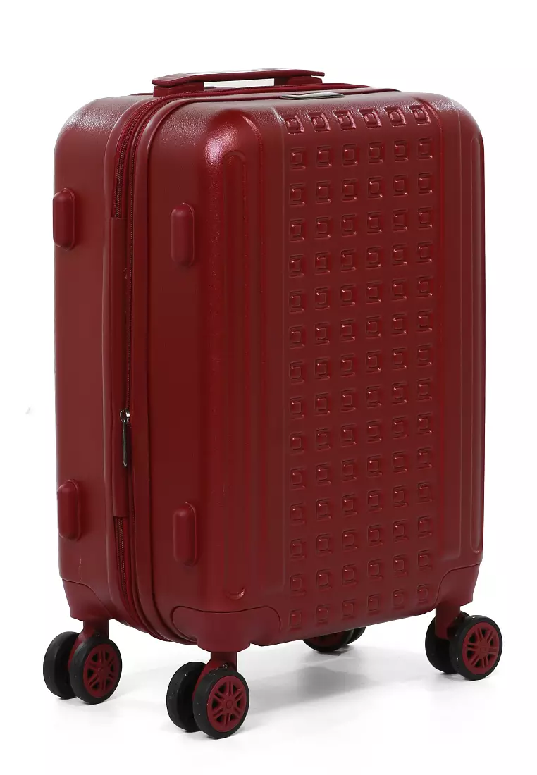 Carlton Koper Hardcase TSA Lock Unisex Size 20 Inch Suitcase Large Compartment Expander Zipper Material Polycarbonate ORIGINAL - Red