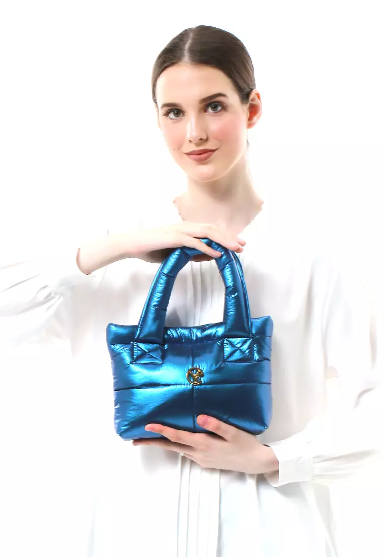 Angelina Pillow Puffy Bag Smooth Texture And High Quality - Blueberry