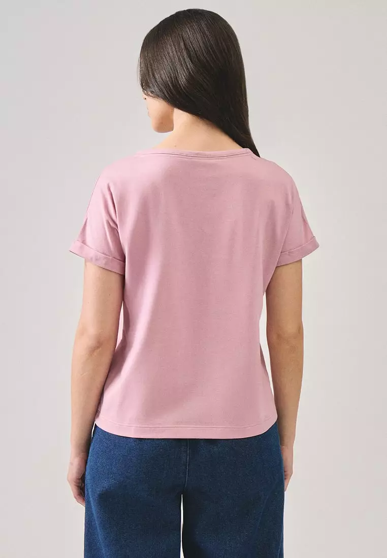 Dolman Top With Contrast Oar