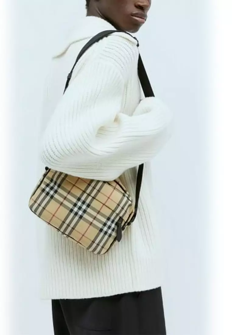 Nylon Paddy Crossbody Bag in Archive Beige