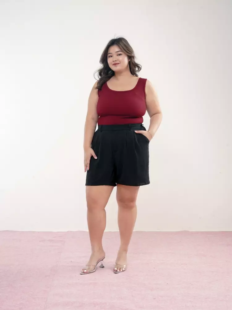 xtramiles Ladies tank top claudya knit tank top maroon