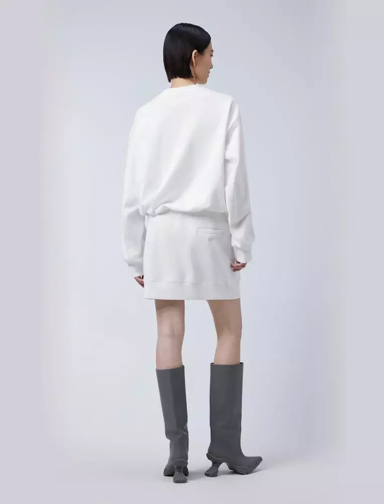 纯色休闲长袖连衣裙