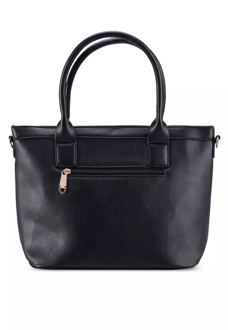 Deboss Convertible Top Handle Bag