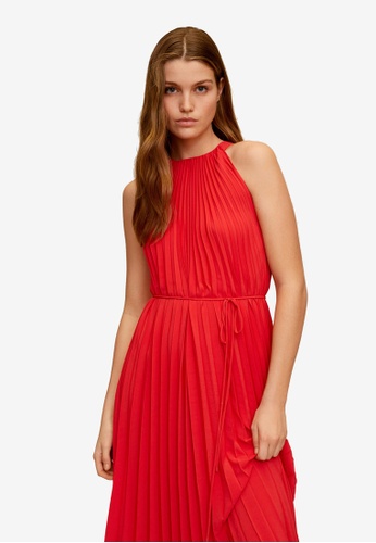 Buy Mango Belt Pleated Dress Zalora Hk
