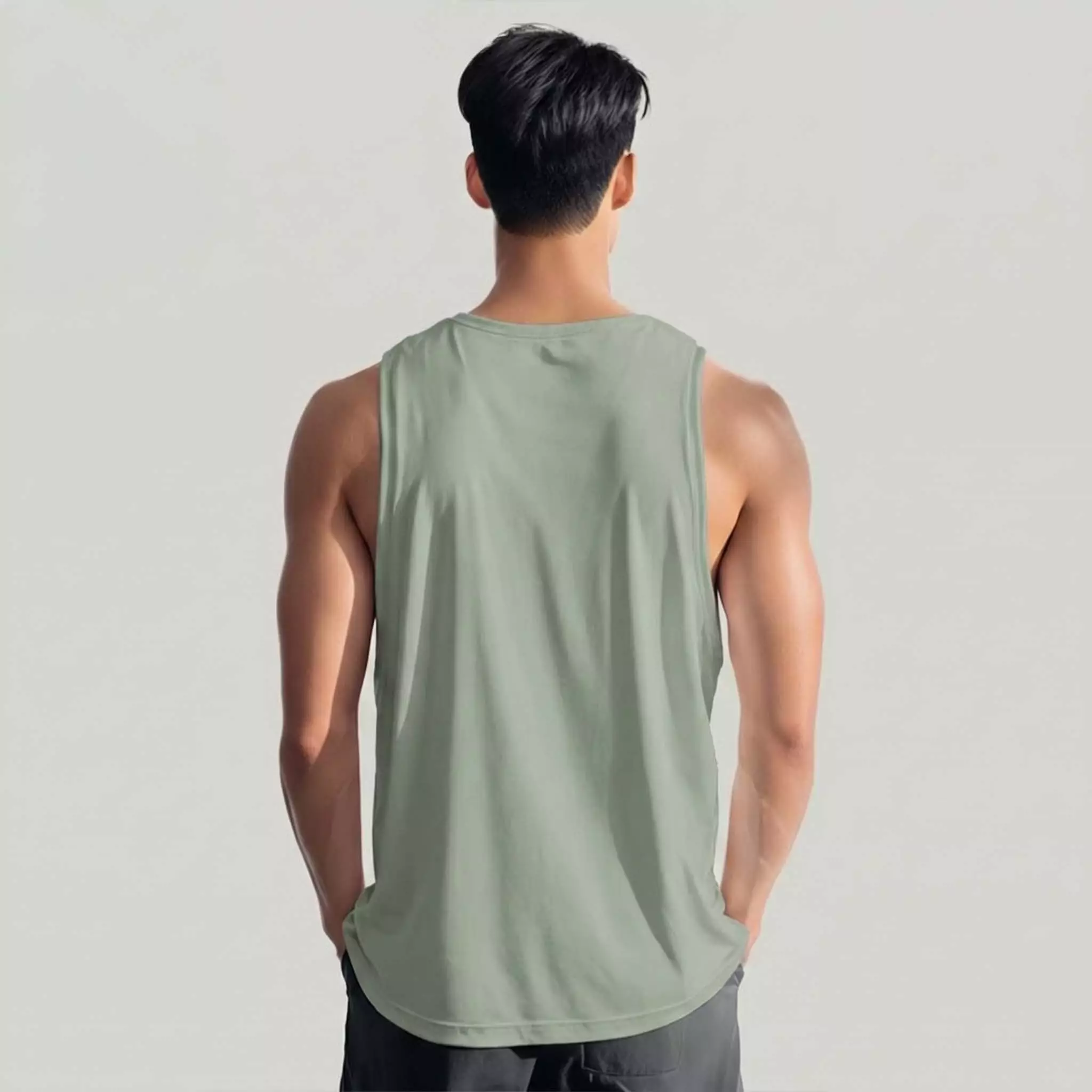 THIRDDAY Kaos Kutang Pria SVN instacool "shoulder icon logo" sage MUA23