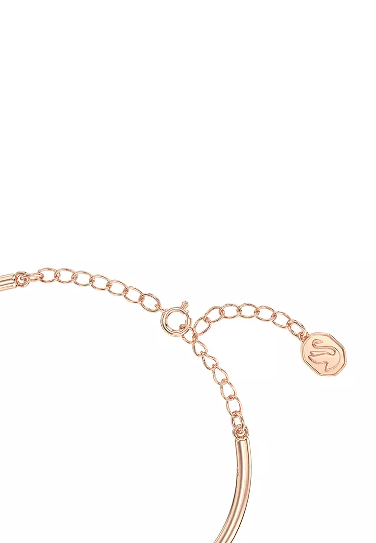 Swarovski Volta Bangle Bow, White, Rose Gold-Tone Plated