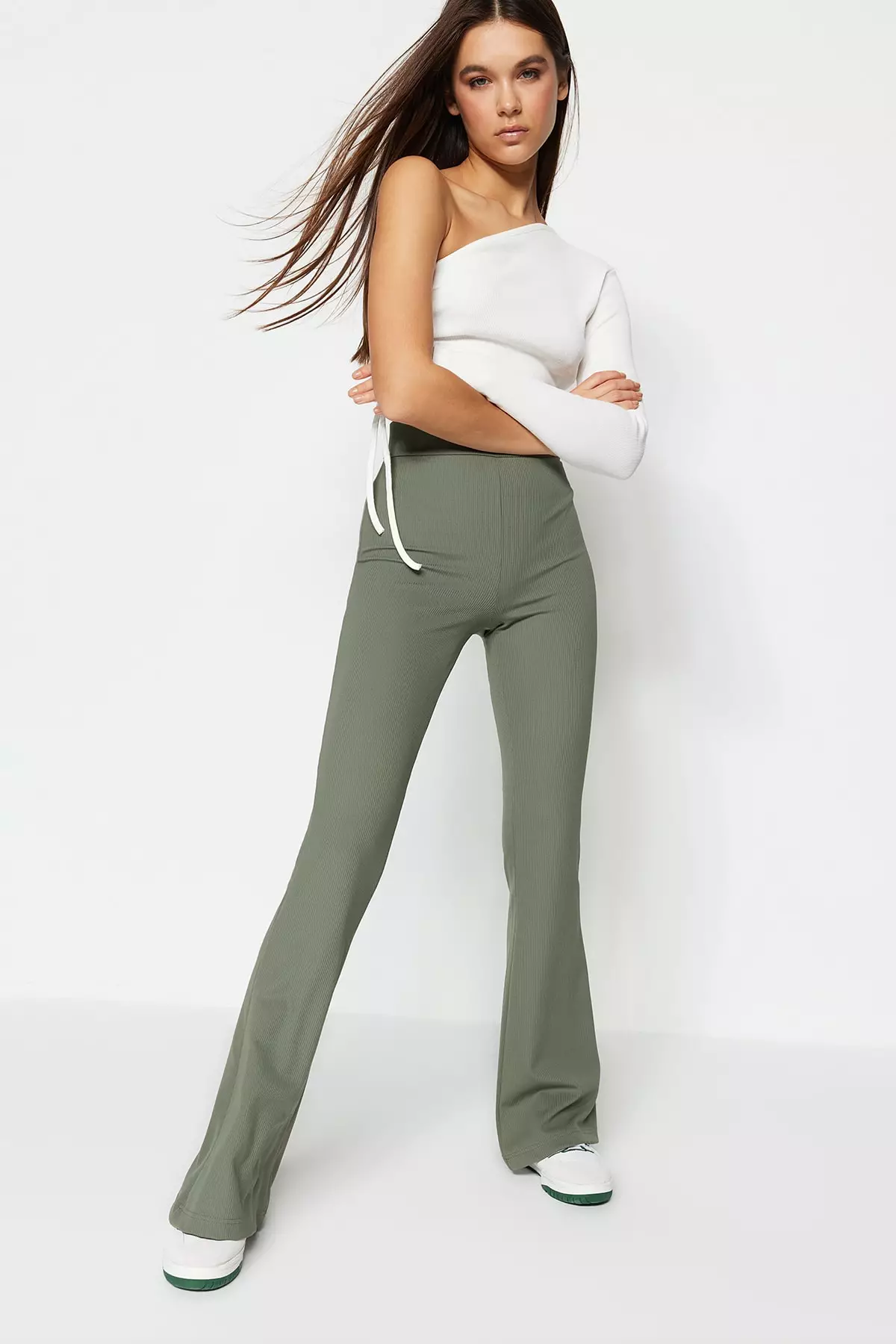 Rib Flare Pants