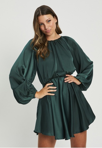Tussah green Imani Mini Dress 5E808AAD62E3CBGS_1