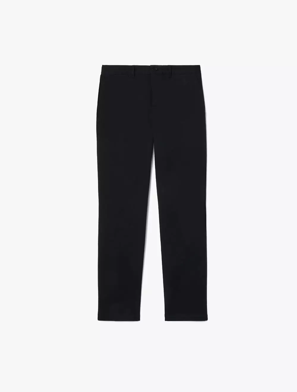Slim Fit Stretch Cotton Pants - Black