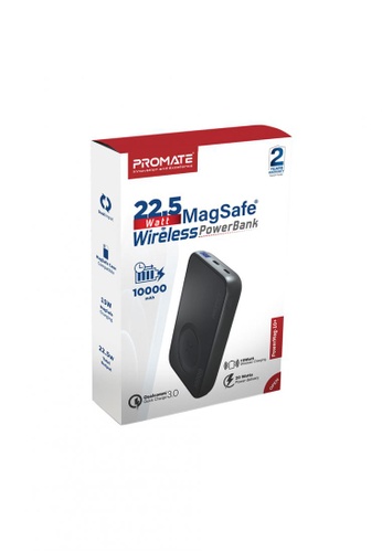 Phalanx skirmish settlement Promate Powermag-10+ Black 22.5w Magsafe Wireless Powerbank | ZALORA  Philippines