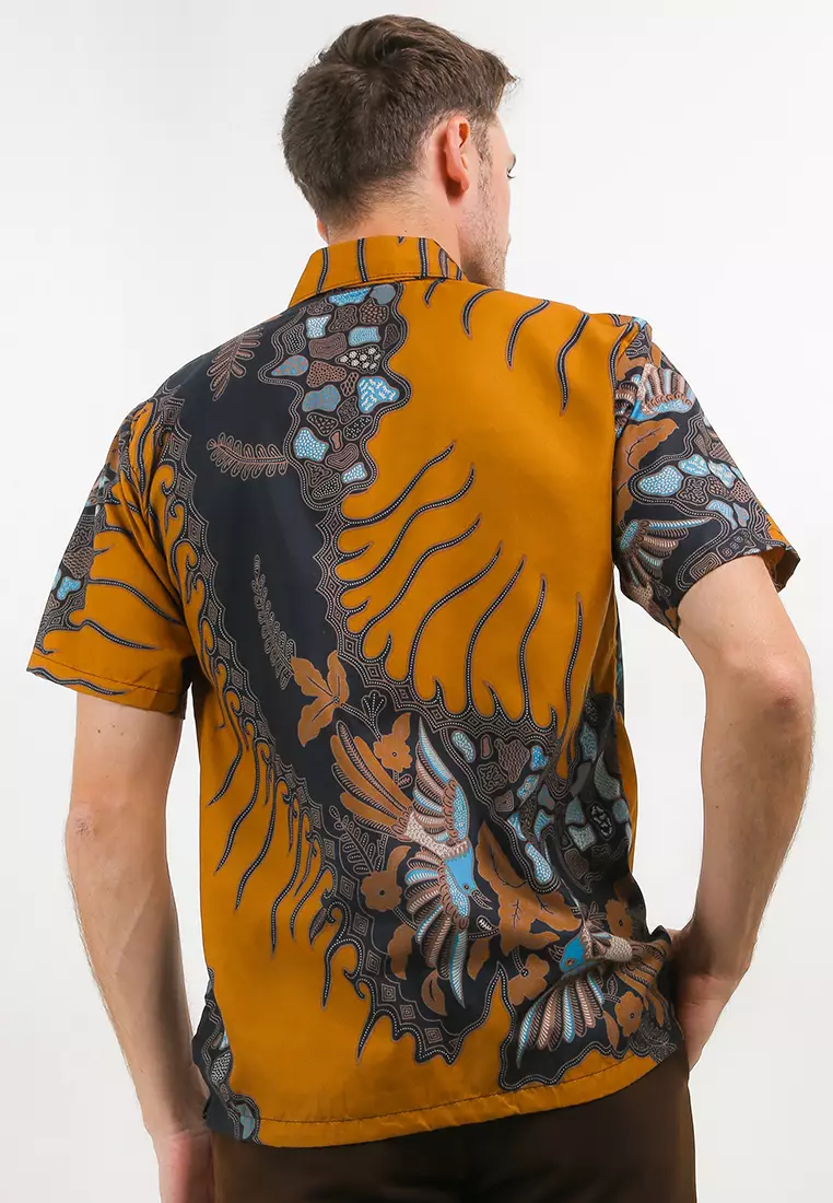 Kenari Kemeja Batik Exclusive Premium Pria Casual Modern Lengan Pendek