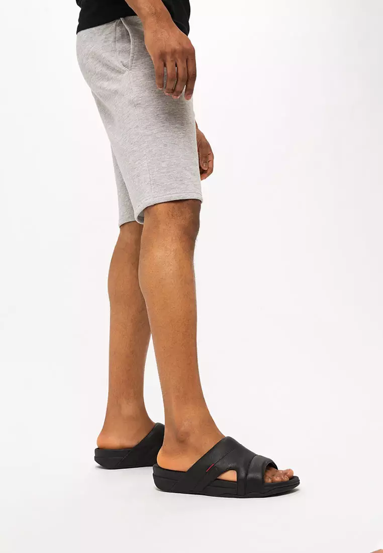 Buy FitFlop FitFlop FREEWAY Men's Pool Slide In Leather Black (L66