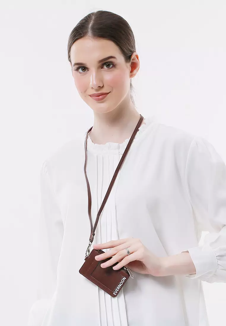 Siska Name Tag Seleting ID Card Desain Simple Premium Quality - Coklat Tua