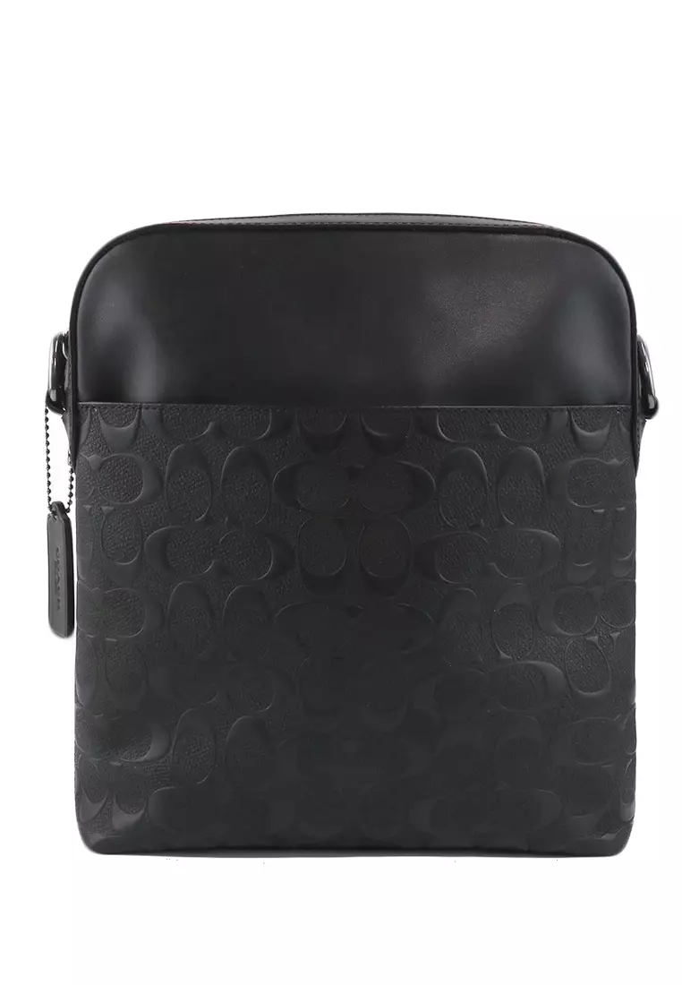 Charles flight bag in signature leather 2025