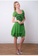 ANNE F green Chiffon Layered A-Line Dress AN664AA20MVNHK_2