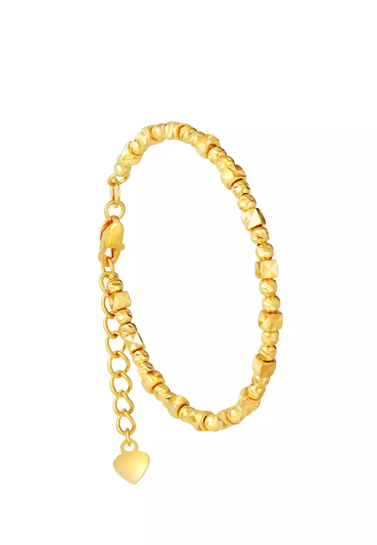 Gold hot sale beads bangles