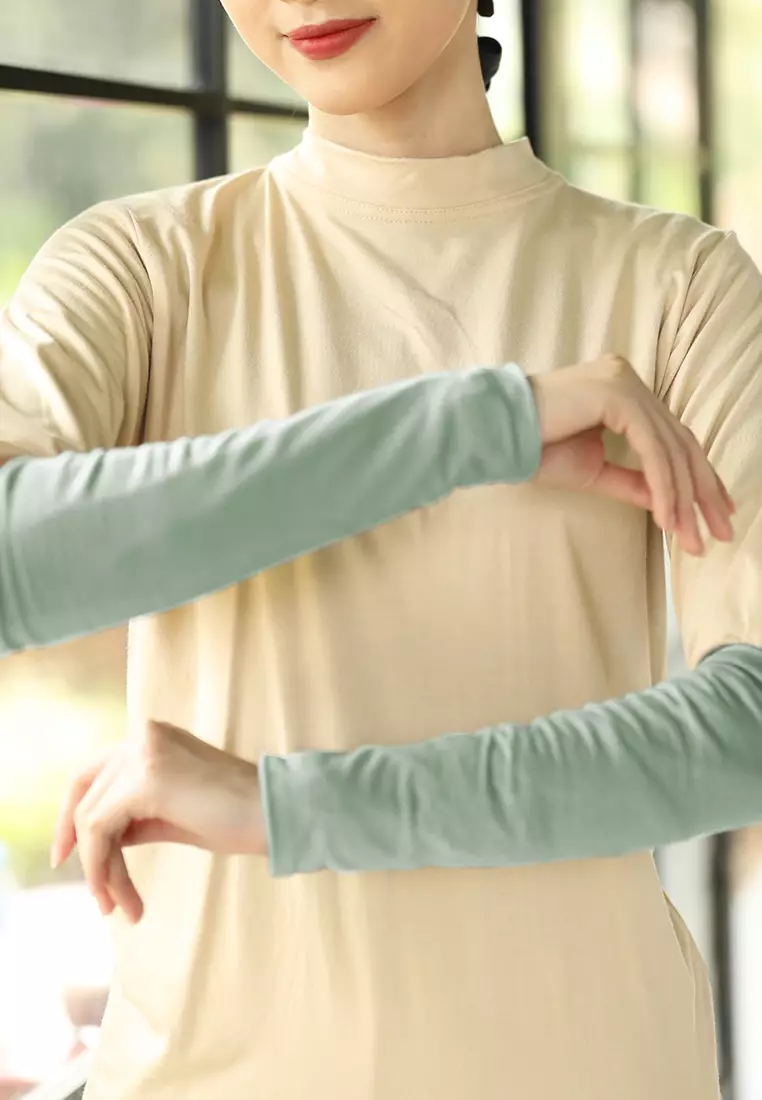 Zelena - Ashera Handsocks Seamless | Manset Tangan Wanita Inner - Light Green