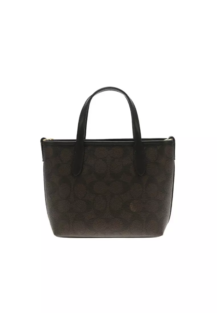 Women's Shoulder Bag in Walnut Wood Color with Black CW032