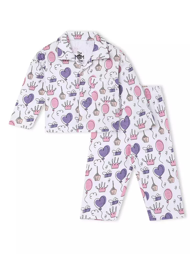 Baby and Kids Pajama Nightsuit Set- Princess Party