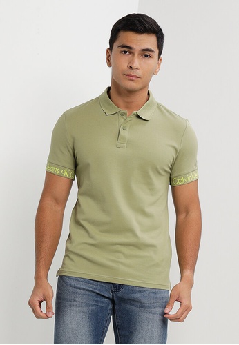Calvin Klein green Slim Polo Shirts-Calvin Klein Jeans A6725AA6606E42GS_1