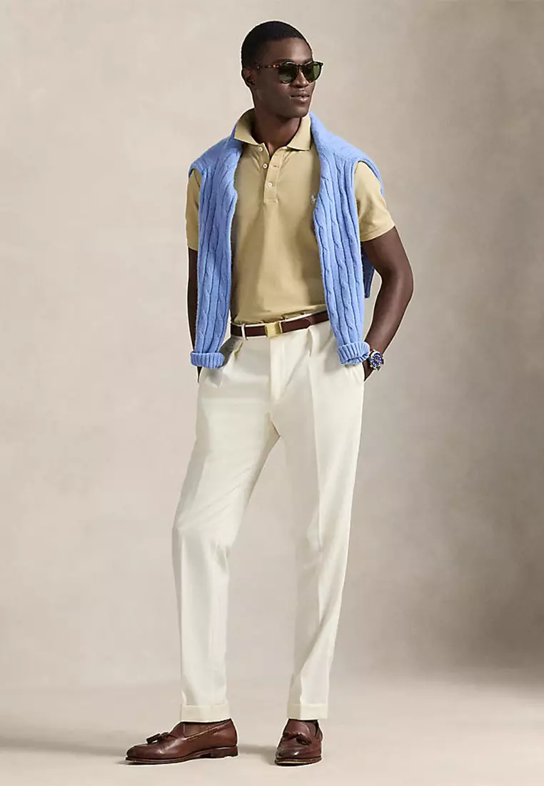 Custom Slim Fit Honeycomb-Mesh Polo