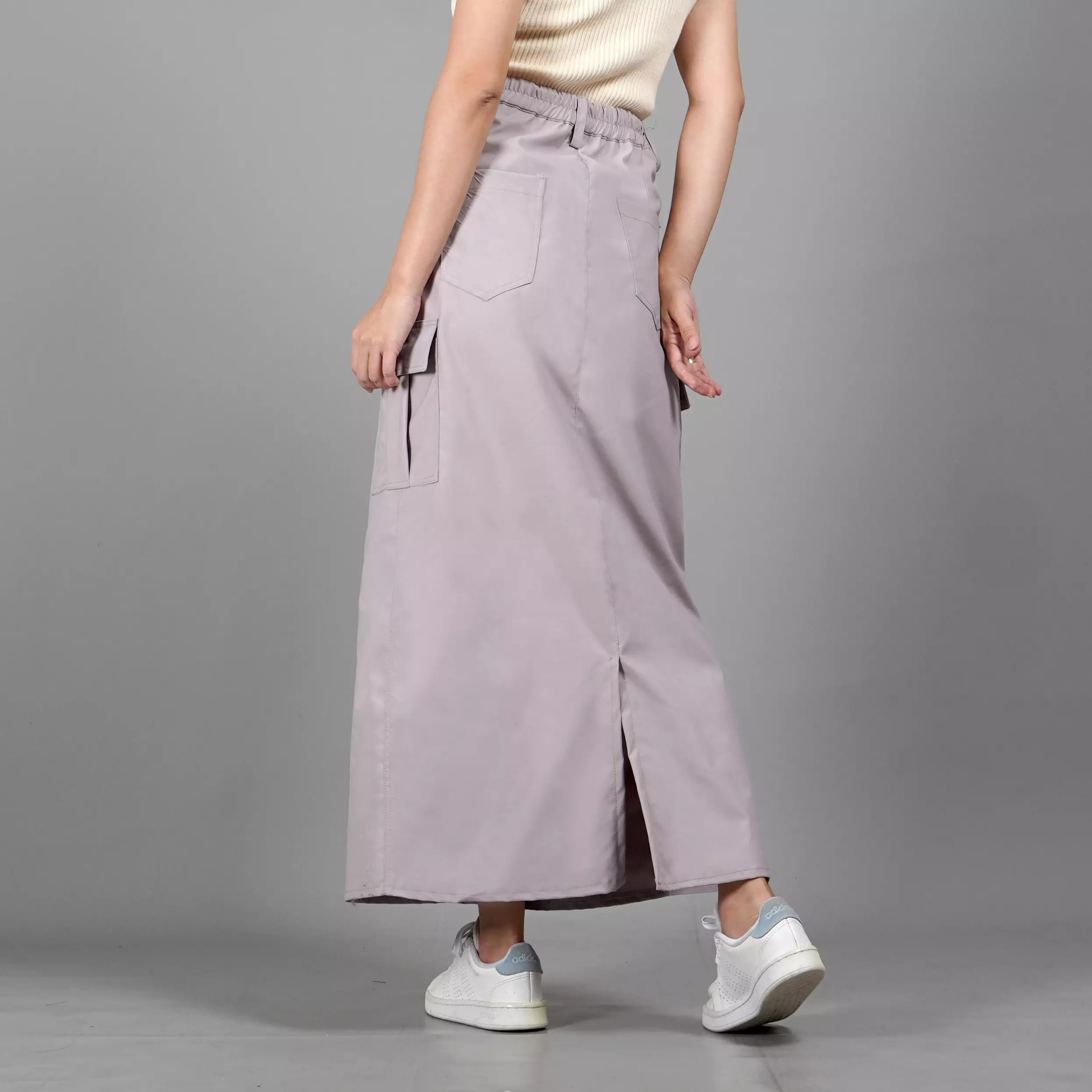 MAGGIE Cargo Skirt Rok Cargo Rok Kargo Rok Gaya Korea - BEIGE