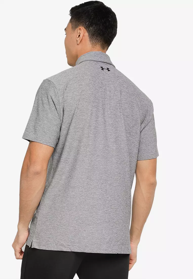 Grey under armour polo store