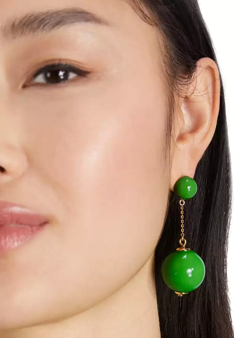 Have A Ball Linear Earrings in KS Green K9591