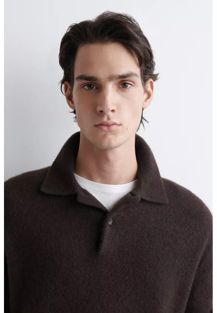 BRUSHED-WOOL POLO SHIRT