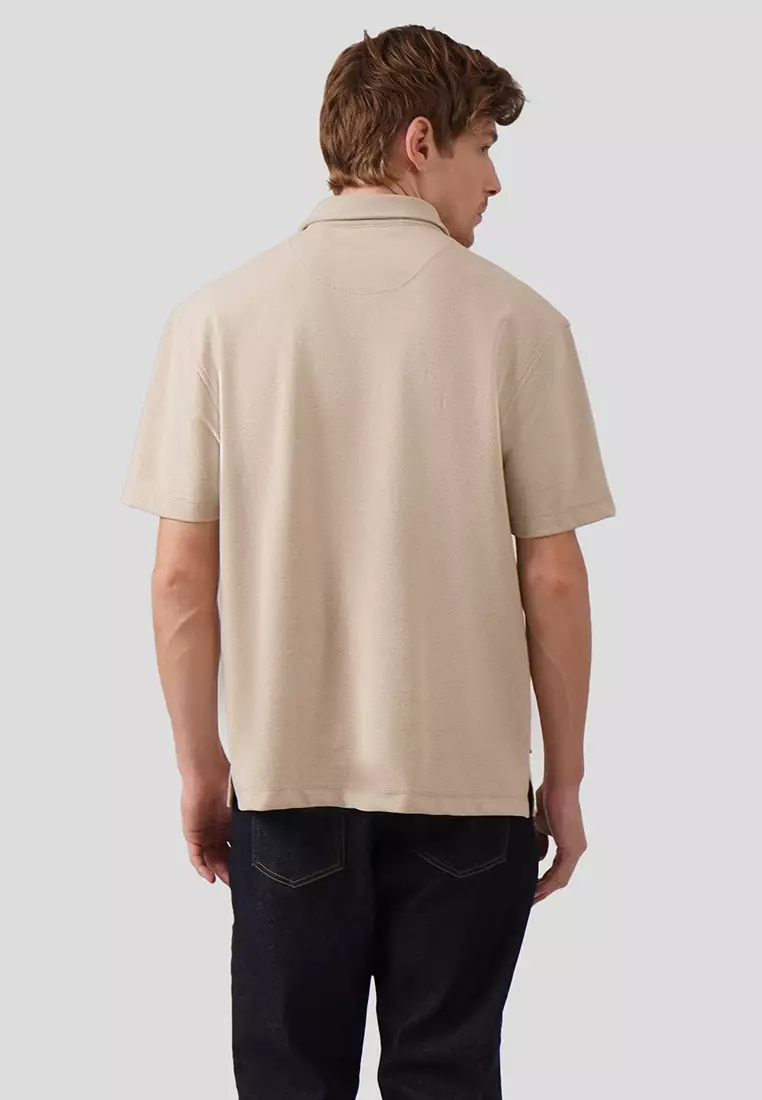 Regular Fit Polo Shirt In Textured Knit
