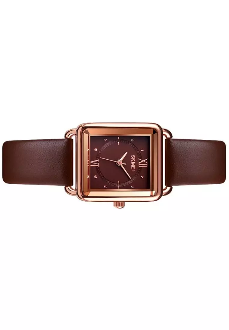 Jam Tangan Analog Wanita Waterproof Strap Tali Material Kulit Leather EN01 ORIGINAL