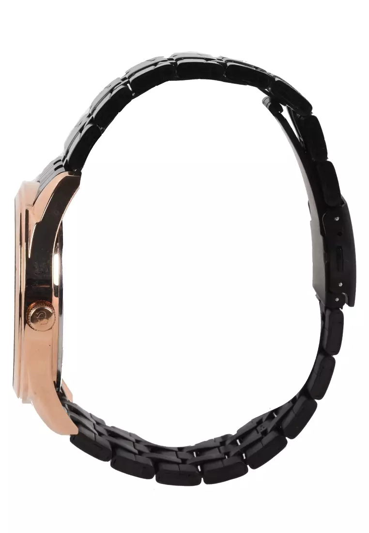 Mirage - Jam Tangan Pria - Rosegold - Black Stainless Steel Bracelet - 8271M-E
