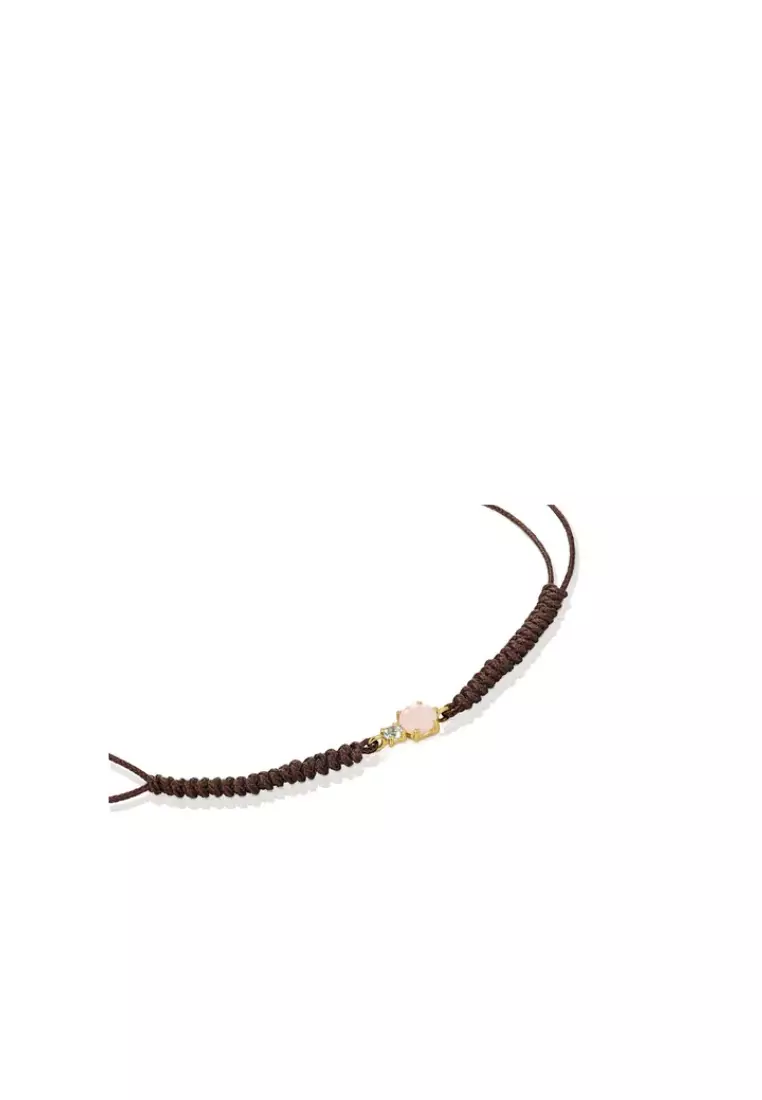 網上選購Tous TOUS Mini Ivette Gold Bracelet with Opal, Topaz and Brown Cord  2024 系列| ZALORA香港