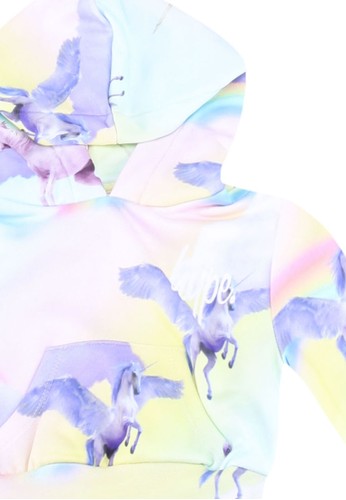 Jual Just Hype Rainbow Unicorn Crop Hoodie Original Zalora