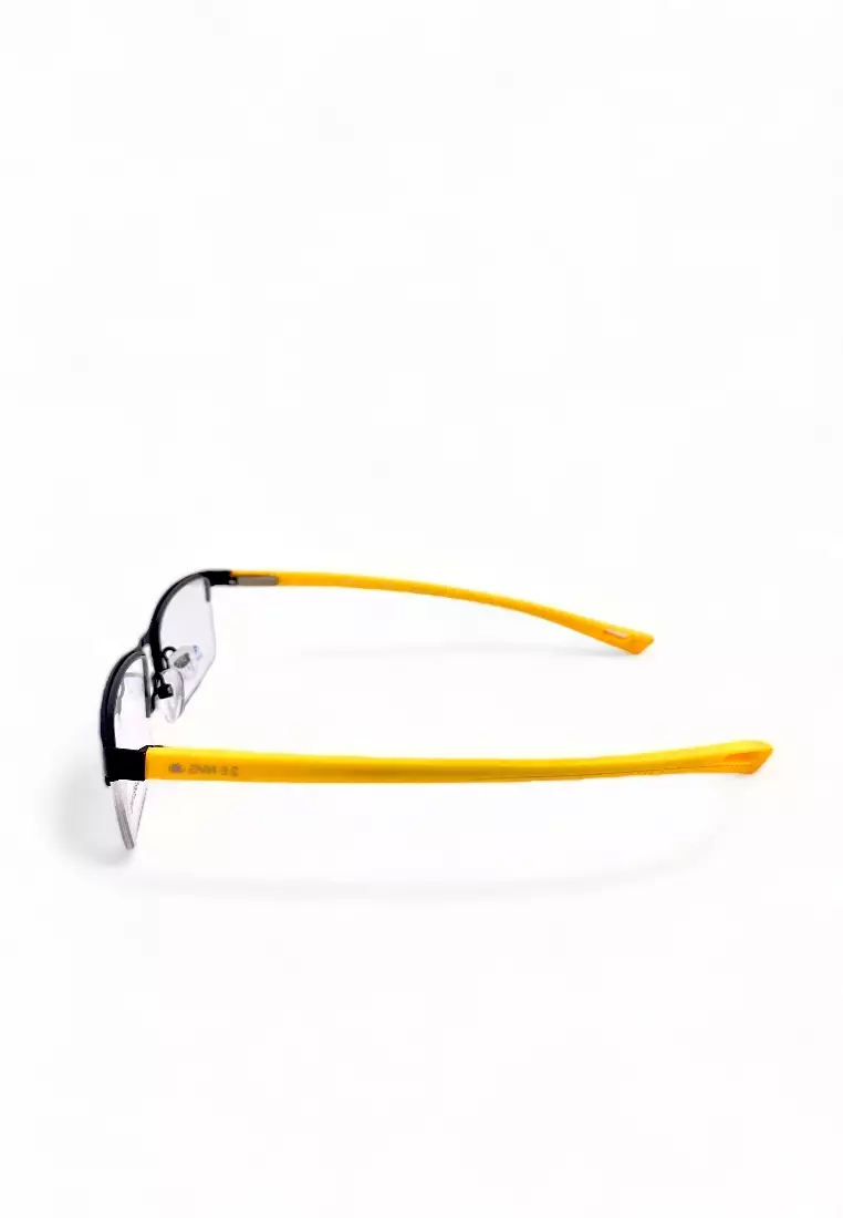 OPH Men's Rectangle Frame Black Metal Optical Frame with Demo Lens OPH1080117