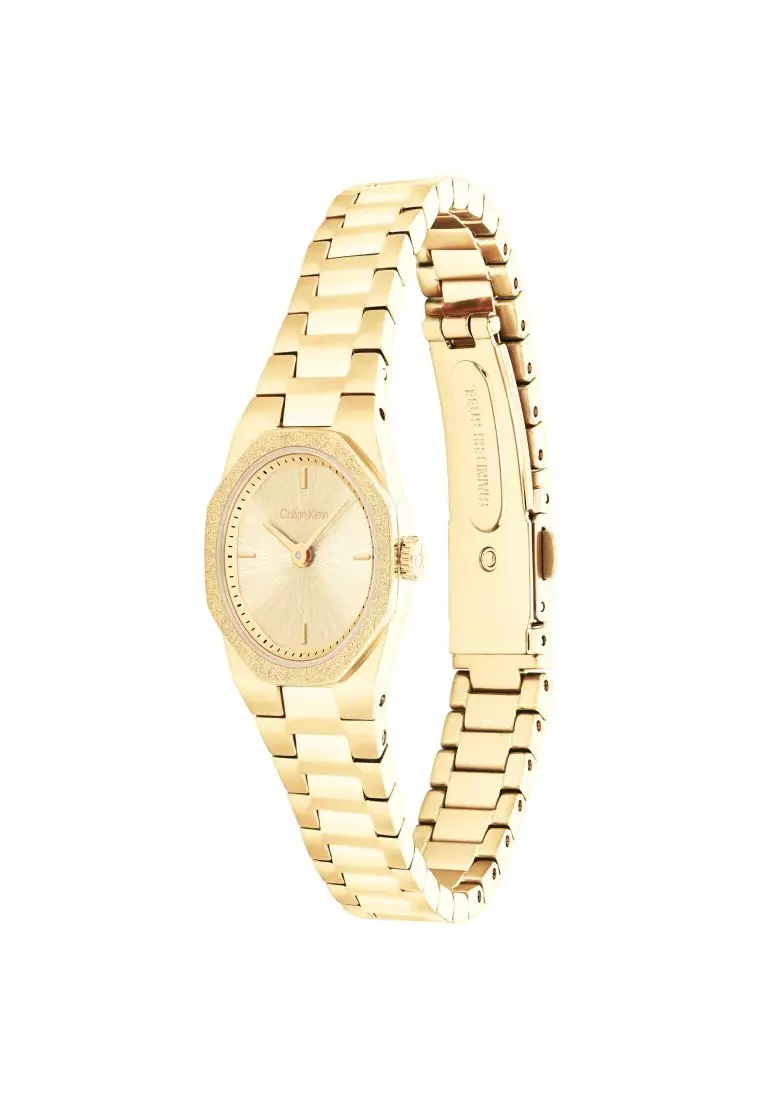 Women's Ionic Plated Thin Gold Steel Quartz Watch - CK25100142