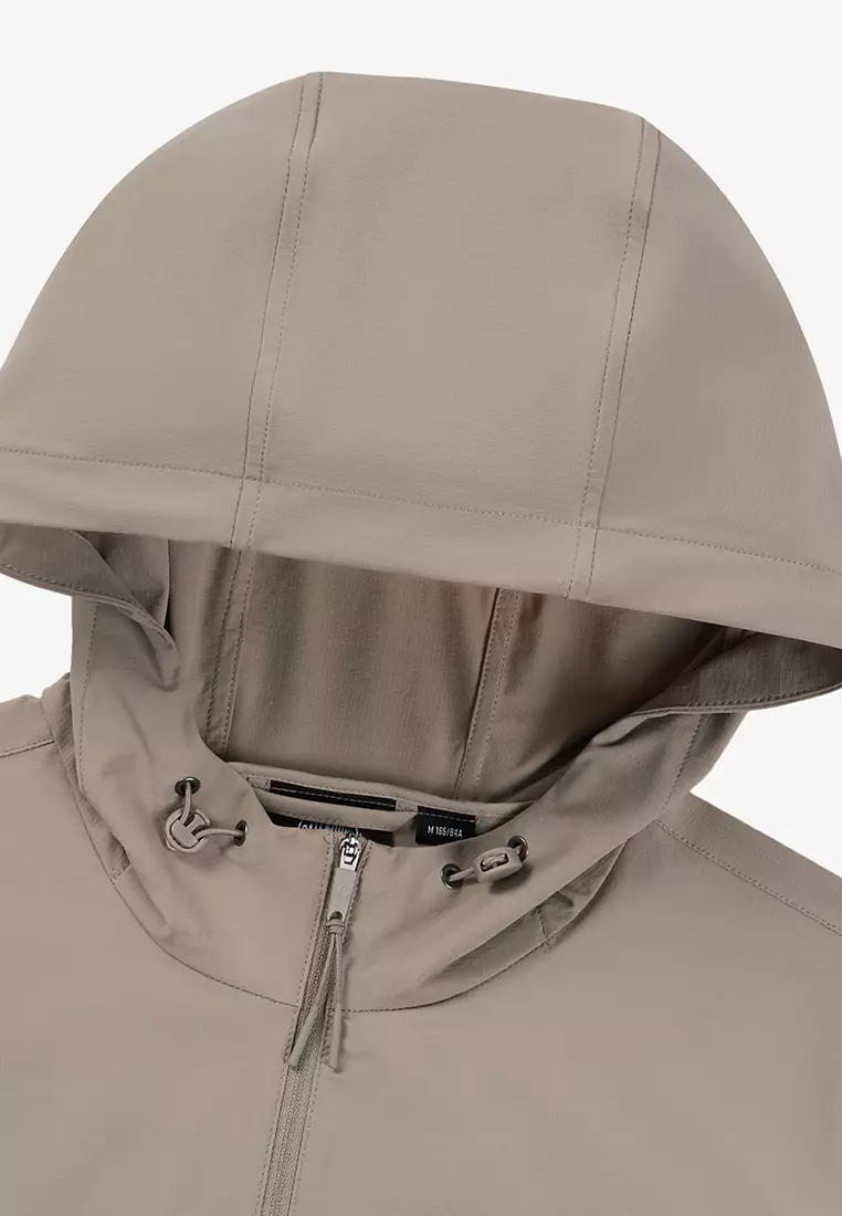 WOMEN'S LOGO HALF-ZIP LOOSE FIT HOODED DRESS