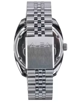 Jam Tangan Pria Alba Active AS9T81 AS9T81X1 Strap Stainless Steel Silver Color Black Dial Original Garansi Resmi