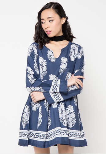Leaves Open Onepiece Dress