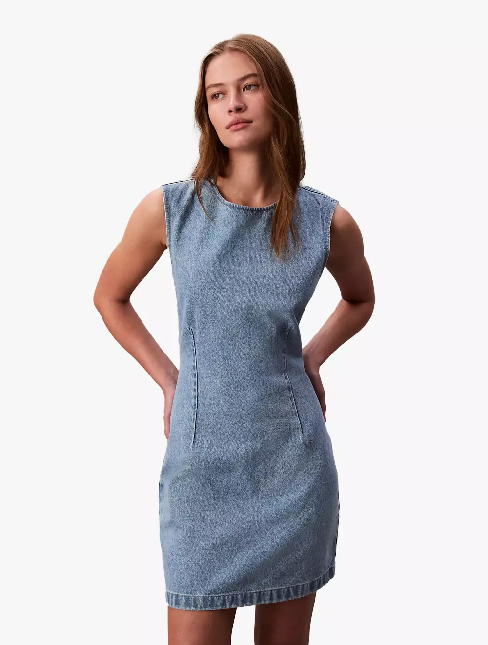 Calvin Klein - Denim Cap Sleeve Mini Dress