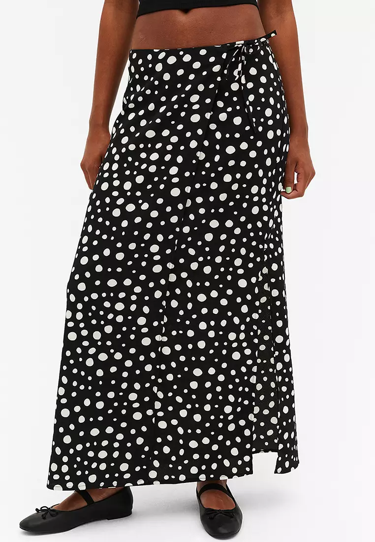 Buy Monki Long Skirt With Tie Waist 2024 Online Zalora Philippines