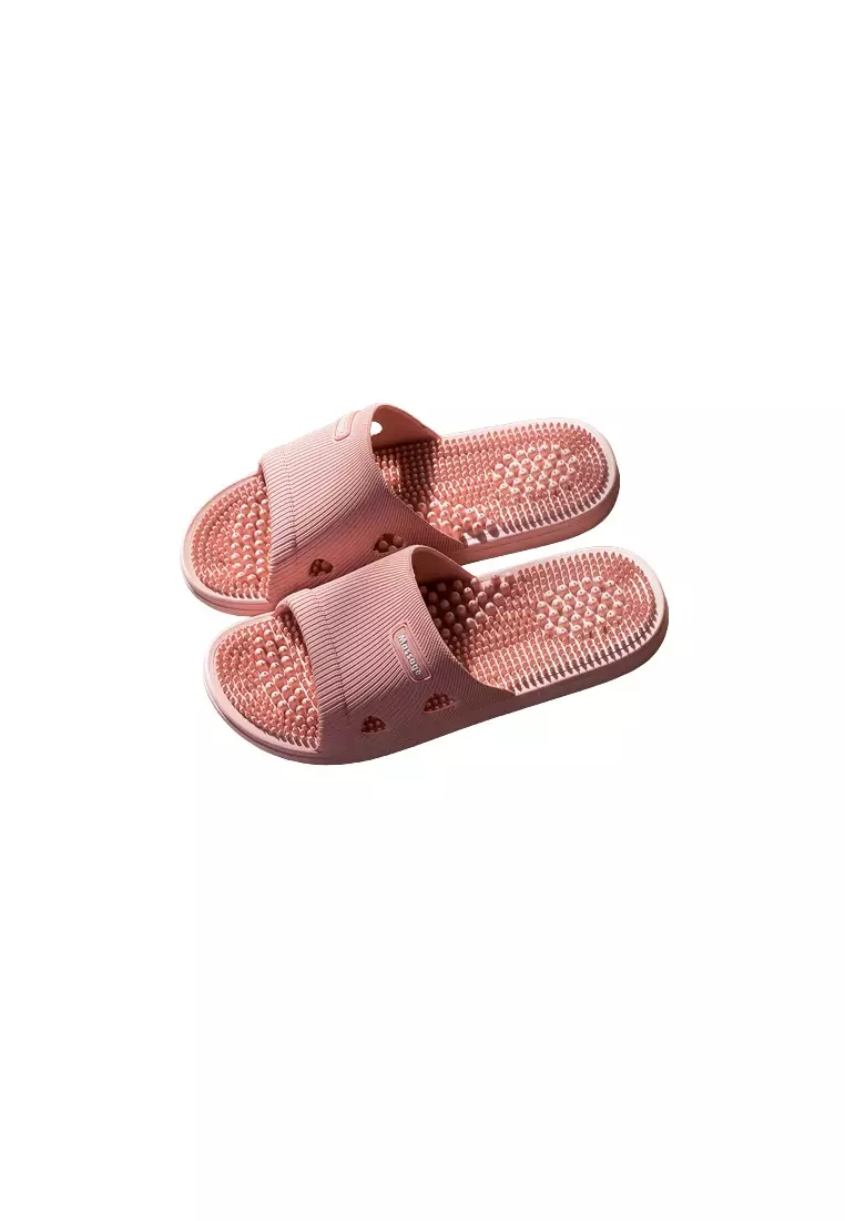 Sandal Rumah Refleksi PVC Anti-Slip Soft Slipper - Pink - Original
