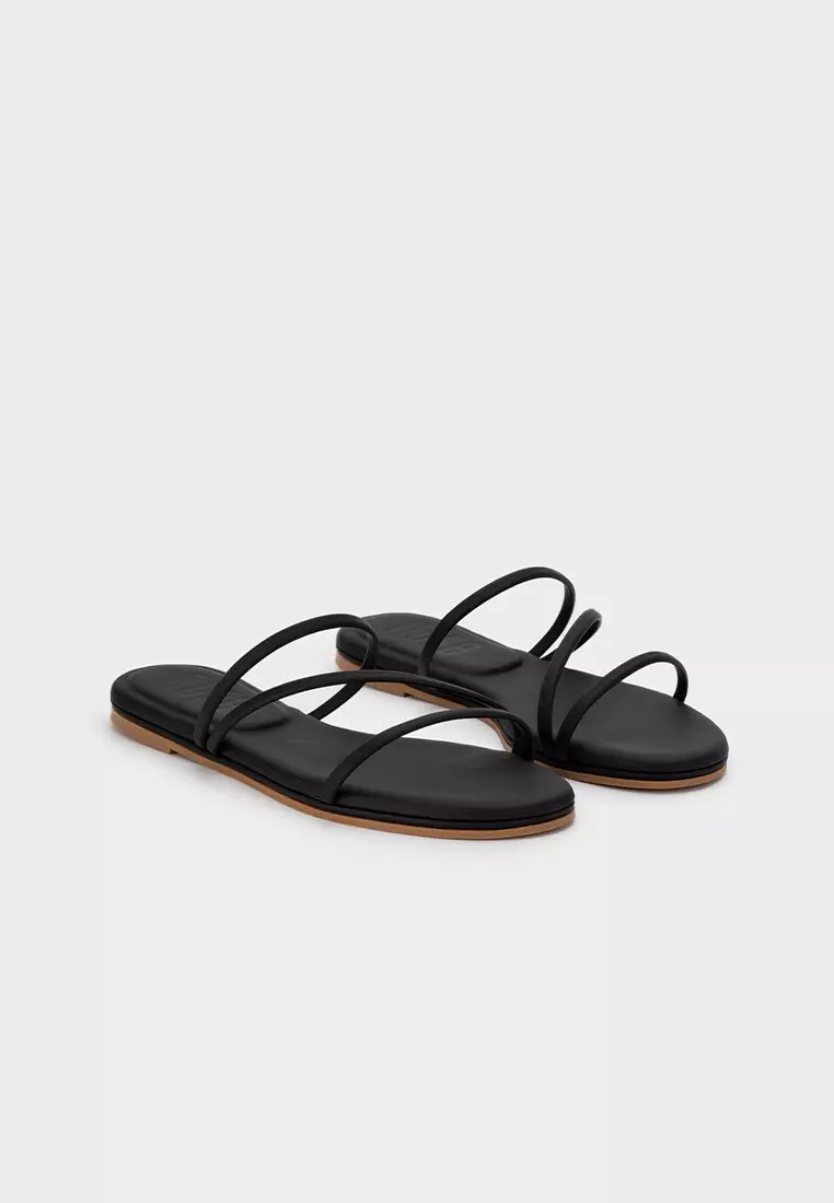 STRAPPY FLAT SLIDES WITH CLOUDFOAM INSOLE