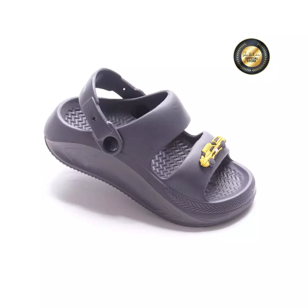 HOTWHEELS - SANDAL LAKI ANAK CH730169LK BAKPAO FULL KARET - ABU TUA