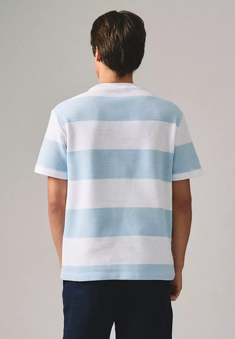 Regular Fit Striped T-Shirt In Ottoman