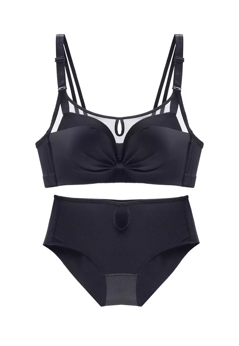 ZITIQUE Women's Sexy Non-wired Lingerie Set (Bra And Underwear) with Multi-ways  Back Straps - Black 2024, Buy ZITIQUE Online