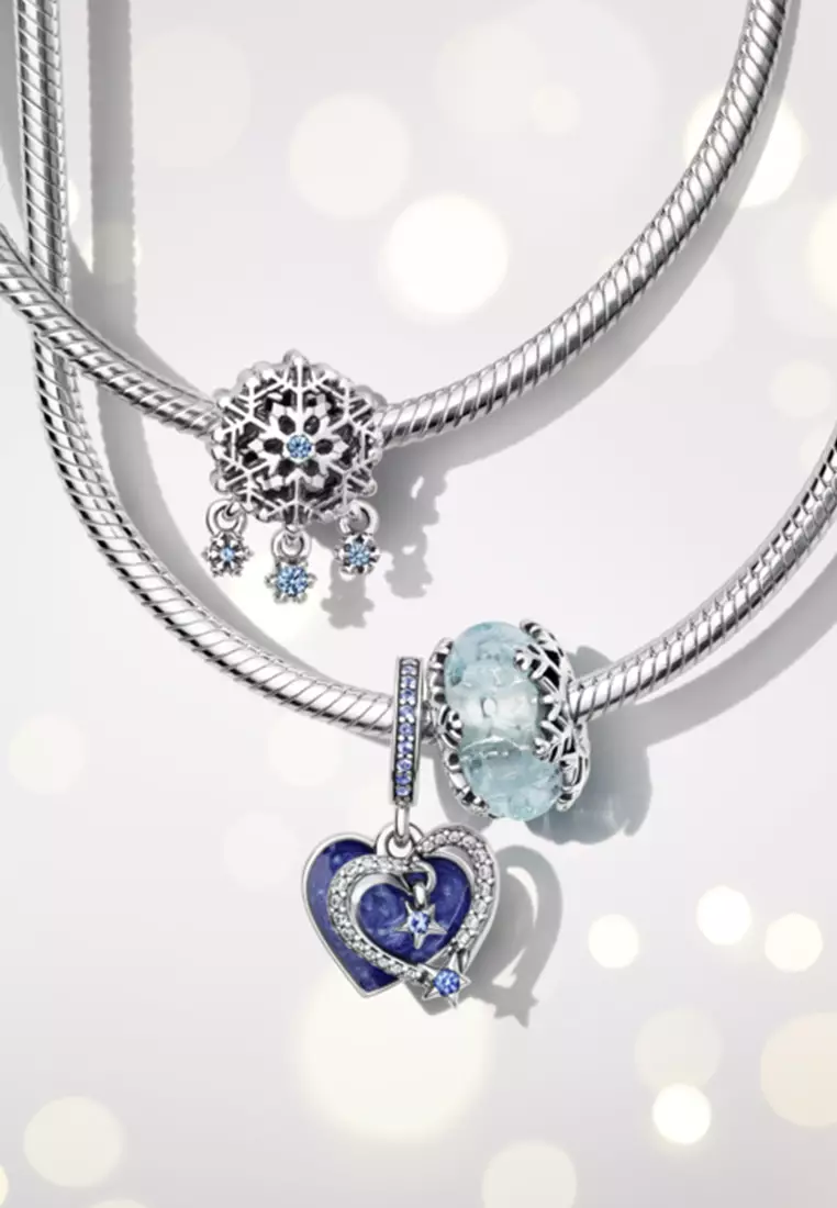 Buy PANDORA PANDORA Celestial Shooting Star Heart Double Dangle