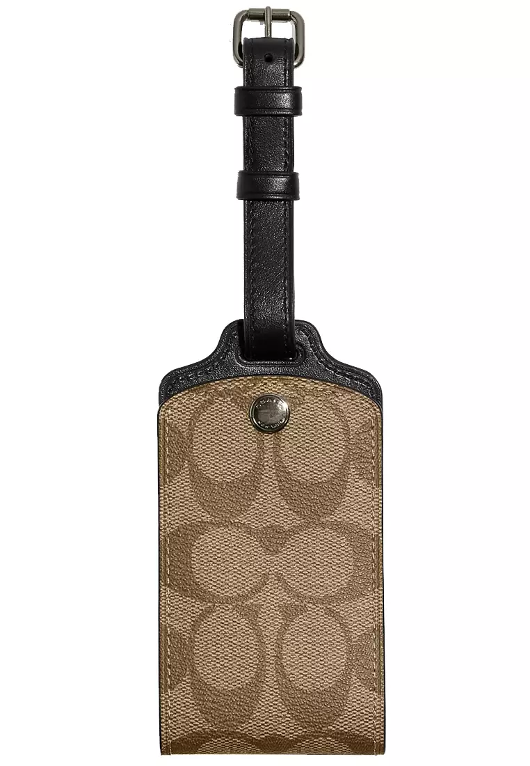 Buy Coach Coach Luggage Tag In Signature Canvas in Khaki C1614