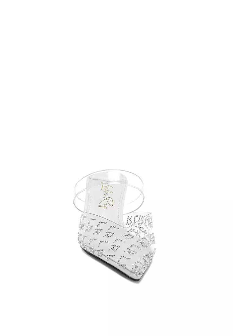 Pointed Toe Kitten Heels in White