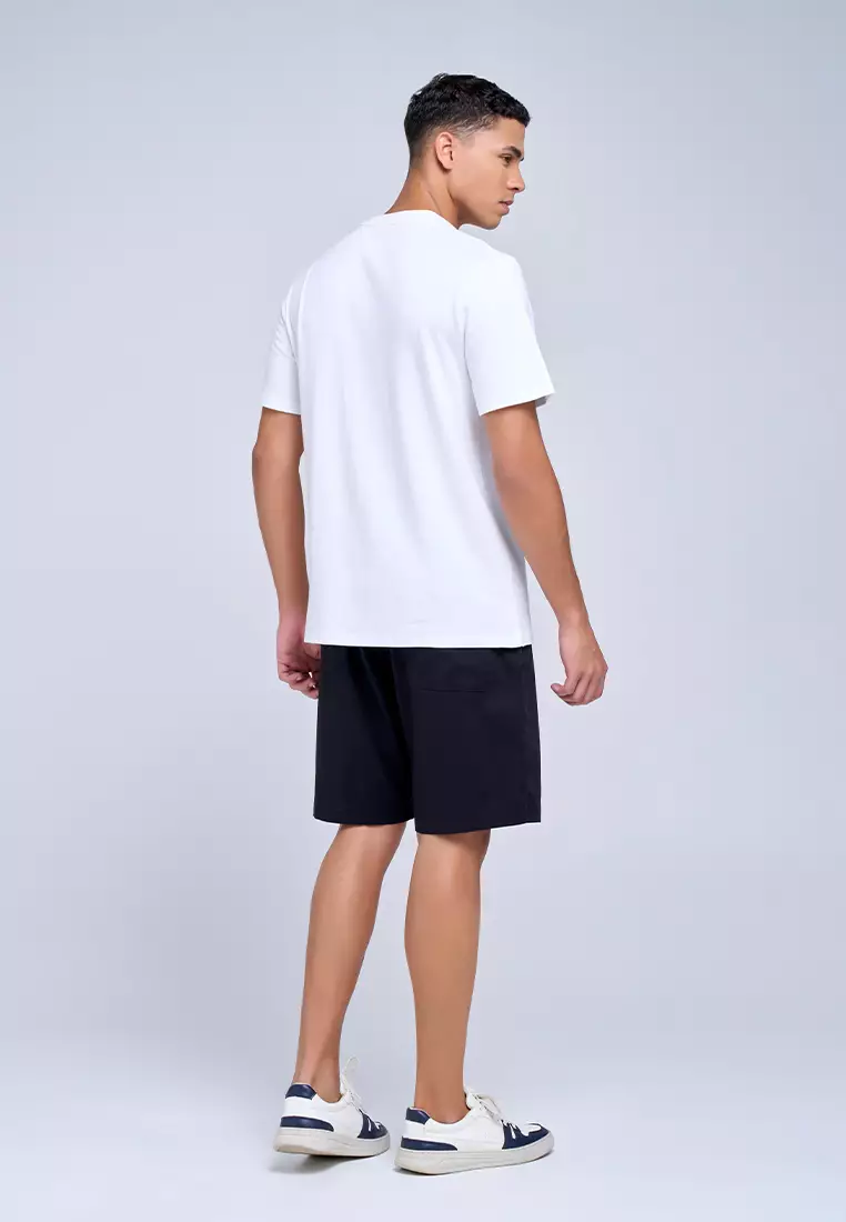 MANZONE - Kaos Lengan Pendek Pria Roudy 06 Slim Fit - White